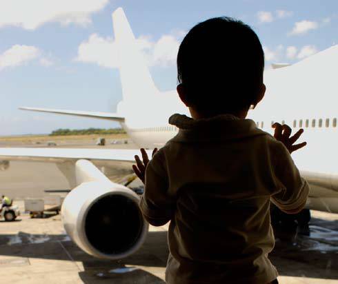 child in airport