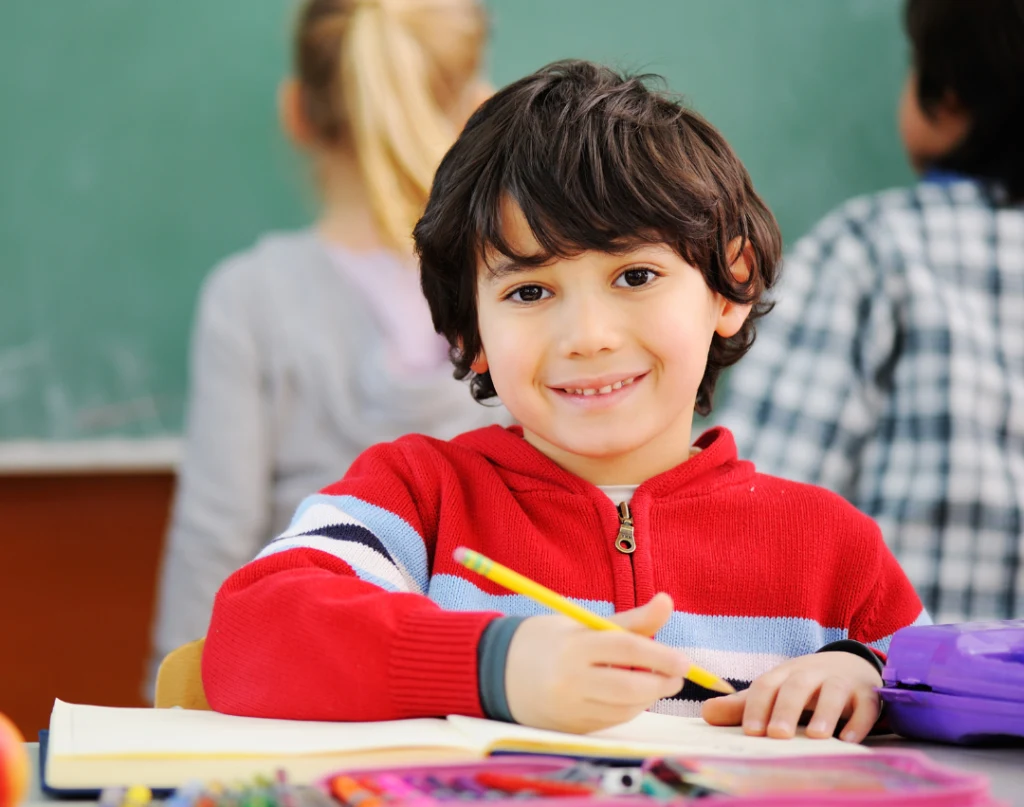 Child Working at Desk
