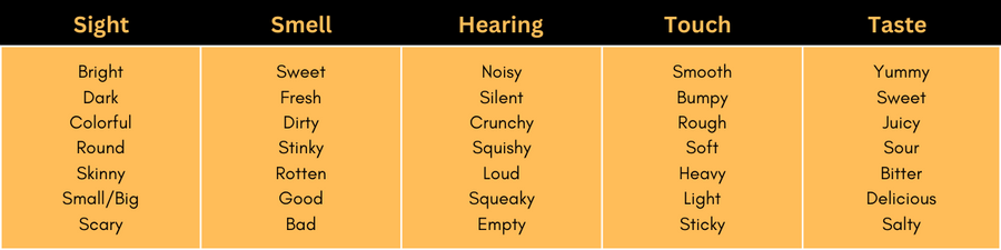 Fall descriptive words
